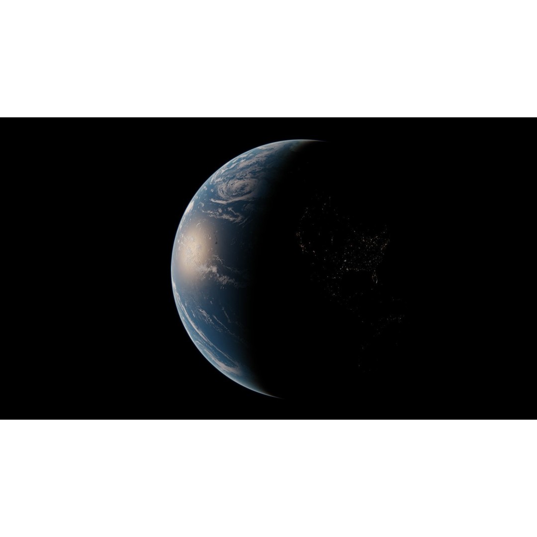 Earth 3D Model – Photorealistic Low-Poly Asset with 16K Textures - View 12