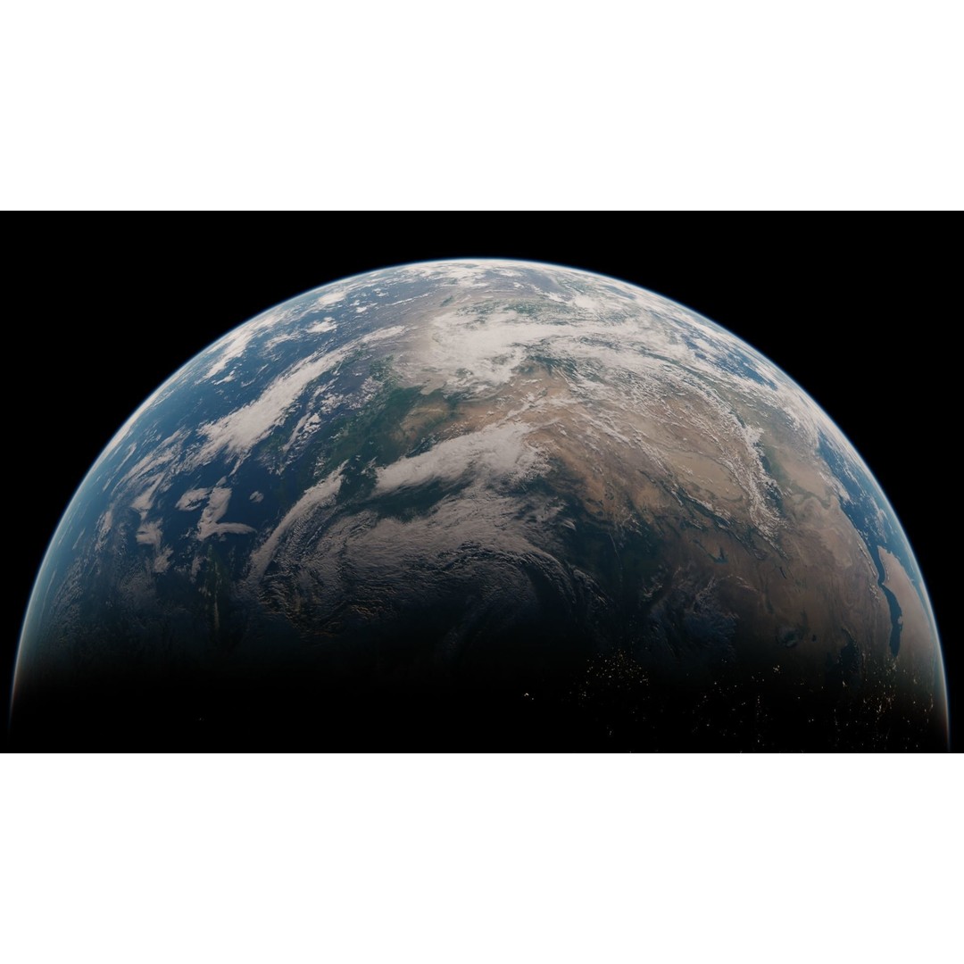 Earth 3D Model – Photorealistic Low-Poly Asset with 16K Textures - View 16