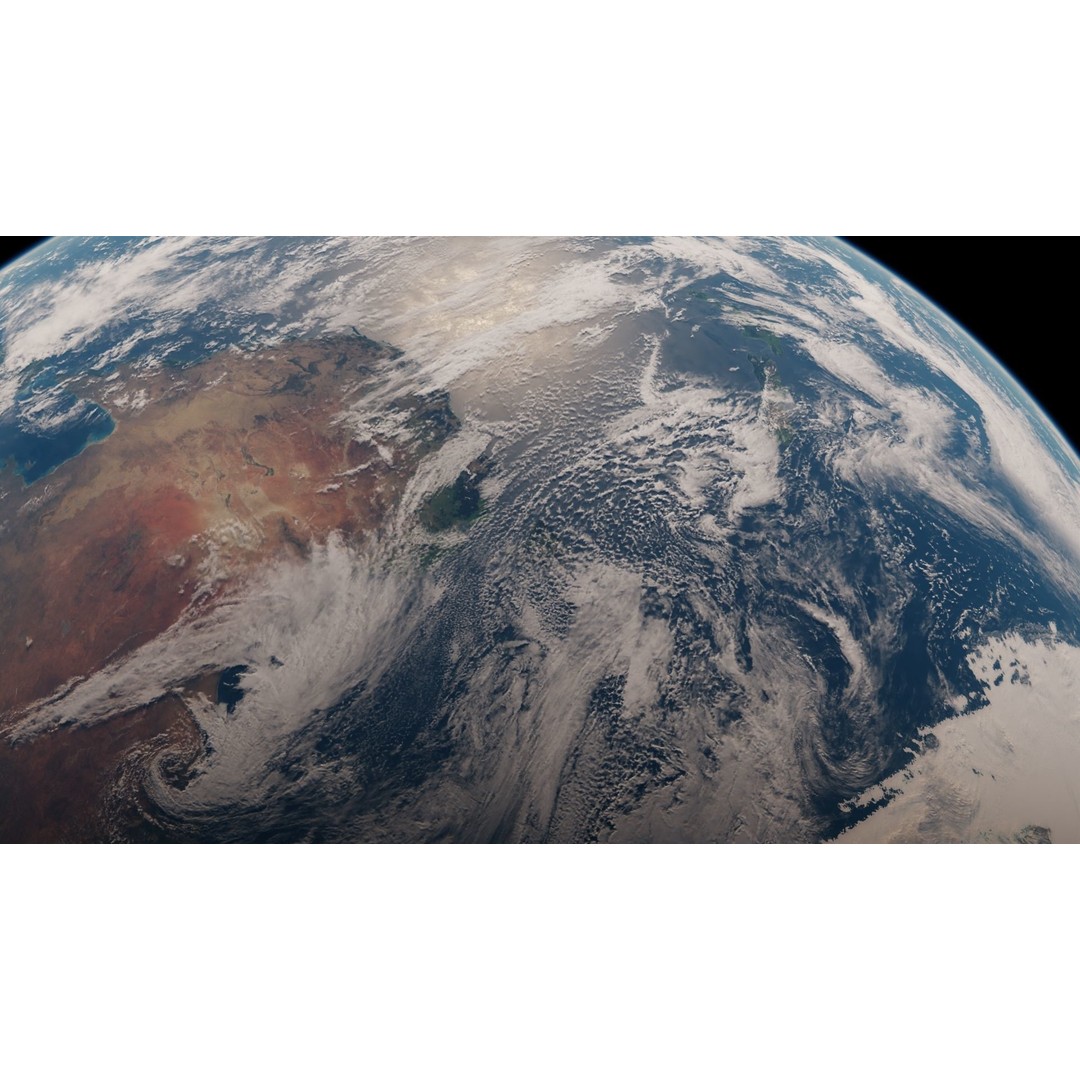 Earth 3D Model – Photorealistic Low-Poly Asset with 16K Textures - View 19