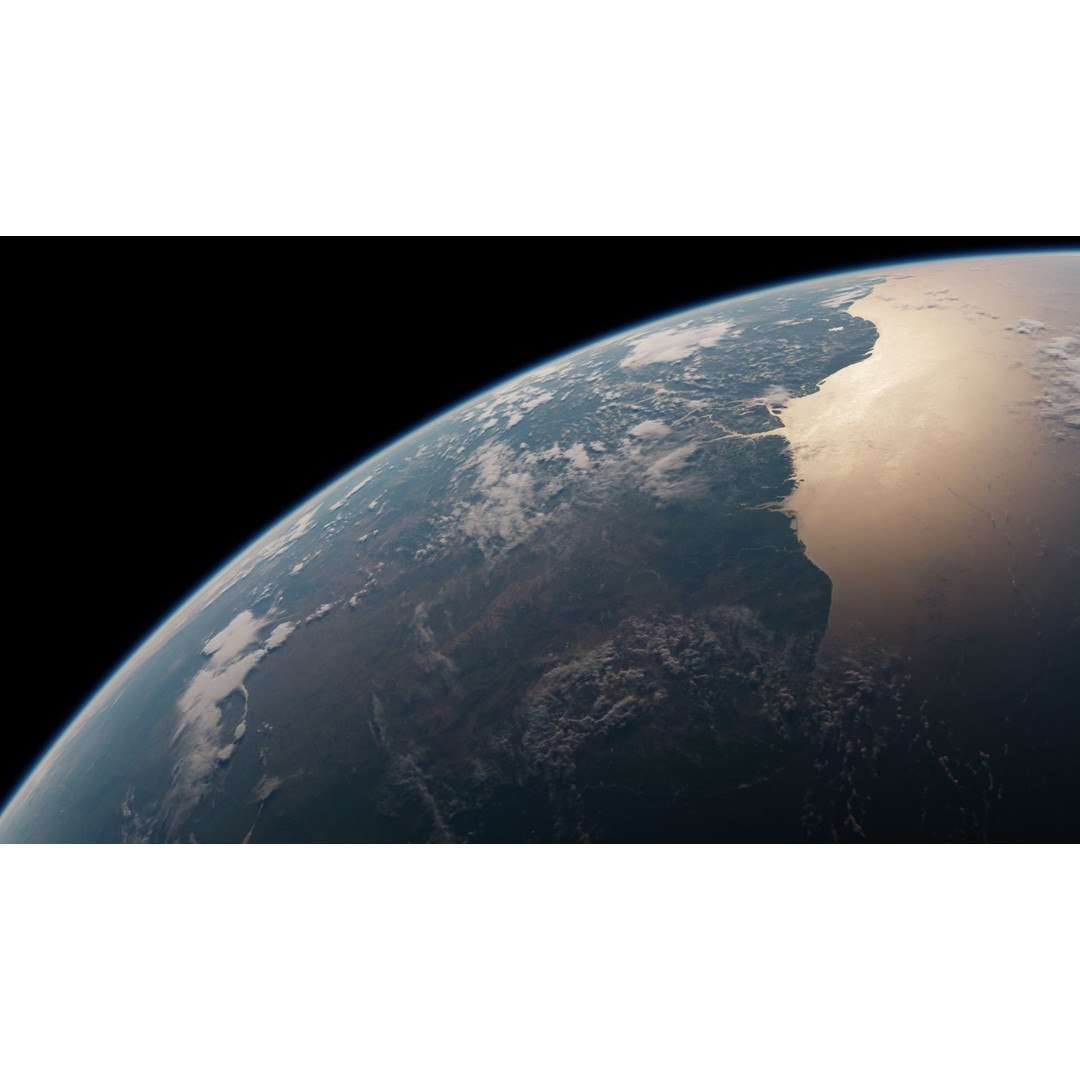 Earth 3D Model – Photorealistic Low-Poly Asset with 16K Textures - View 25
