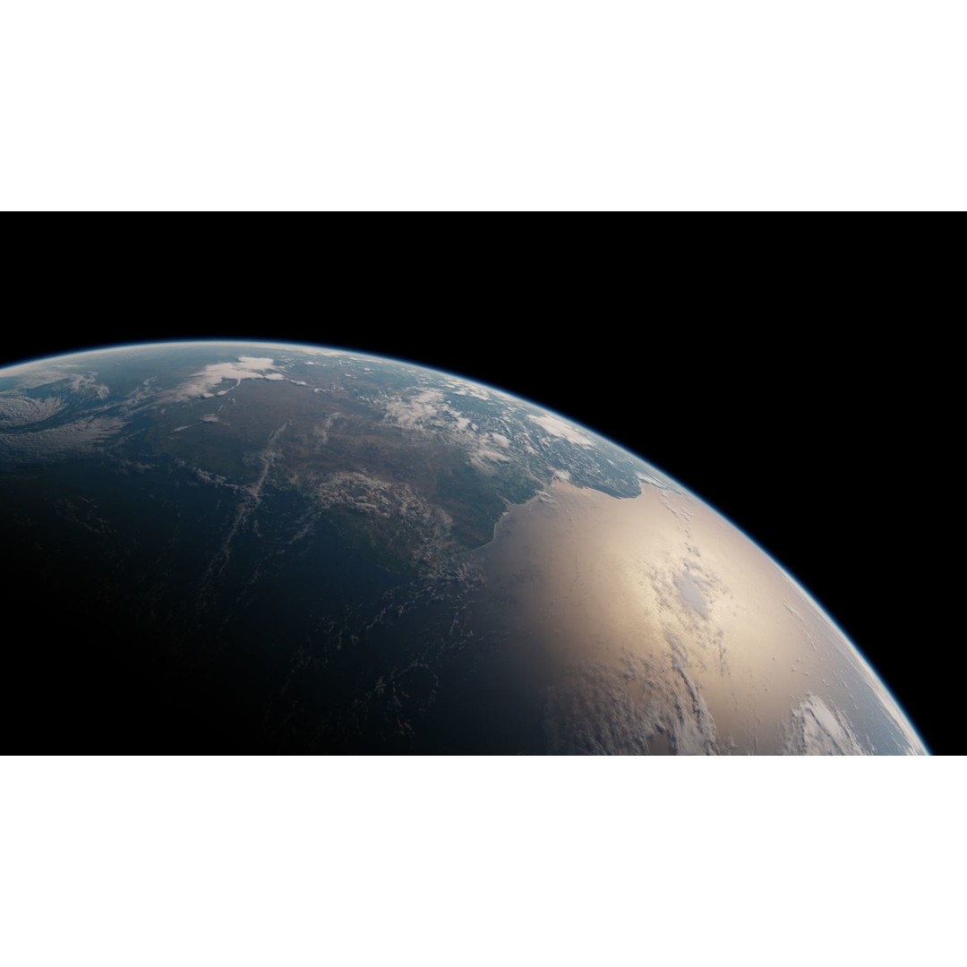 Earth 3D Model – Photorealistic Low-Poly Asset with 16K Textures - View 26