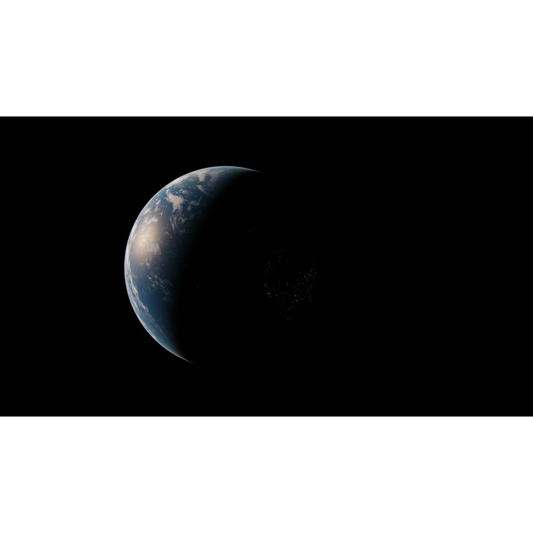 Earth 3D Model – Photorealistic Low-Poly Asset with 16K Textures - View 28
