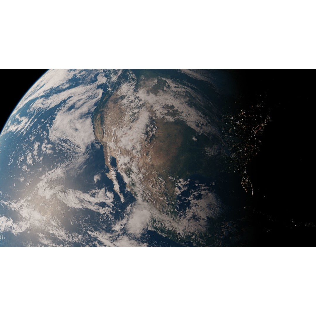 Earth 3D Model – Photorealistic Low-Poly Asset with 16K Textures - View 30
