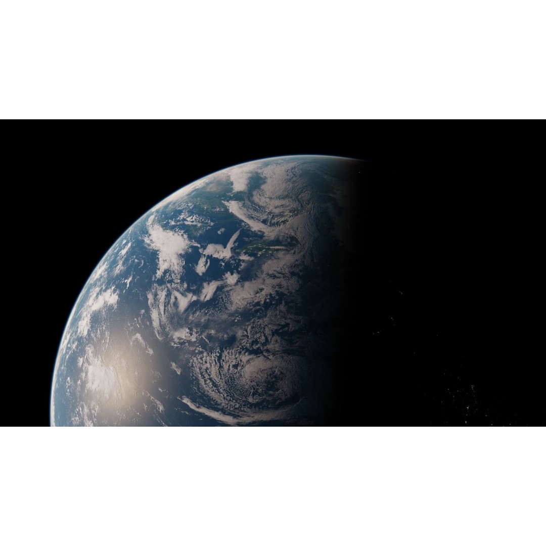 Earth 3D Model – Photorealistic Low-Poly Asset with 16K Textures - View 6
