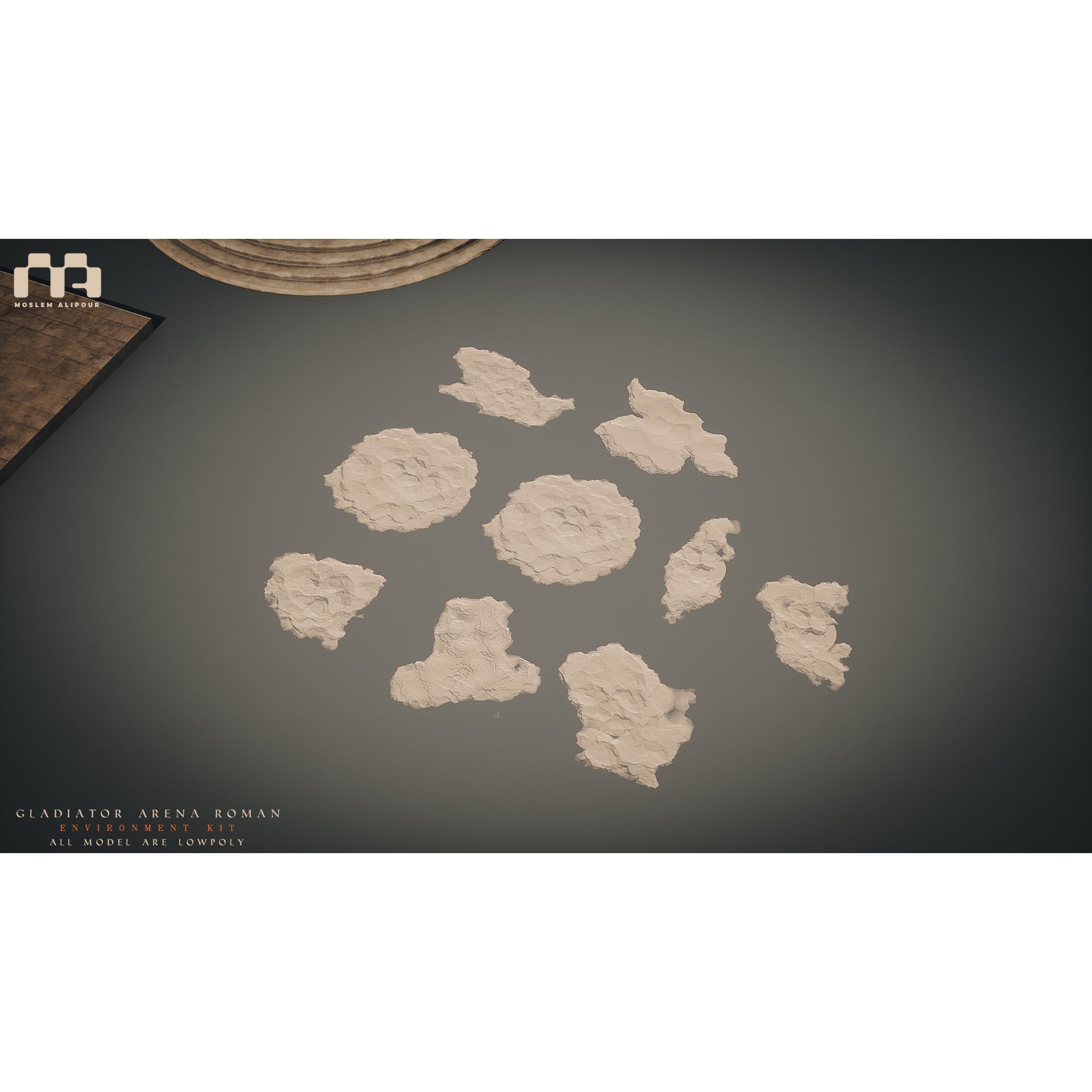 Gladiator Arena - Low-Poly Game-Ready 3D Model