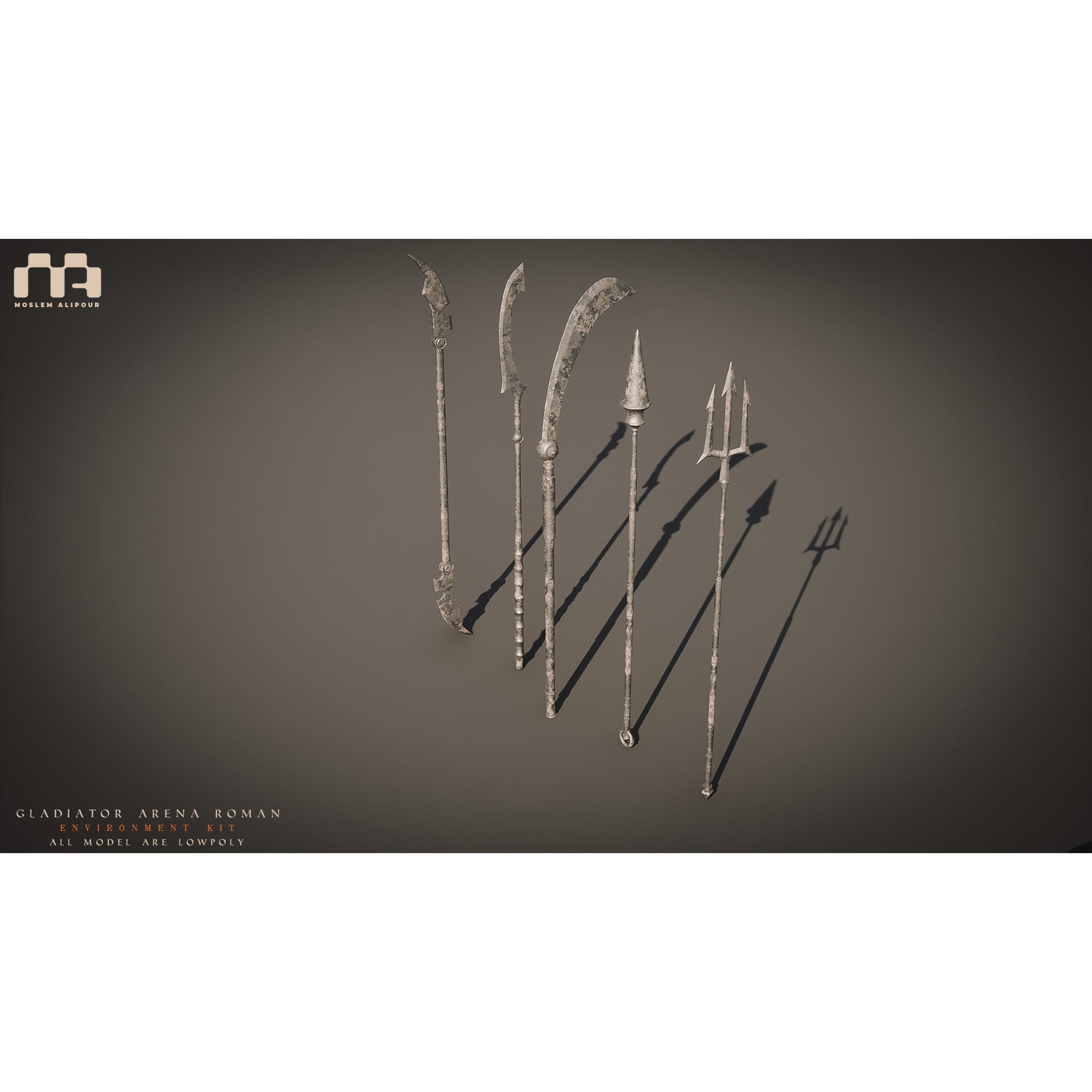 Gladiator Arena - Low-Poly Game-Ready 3D Model - View 23