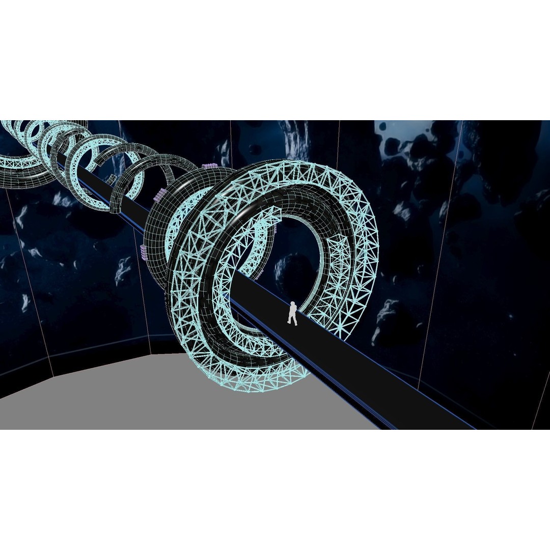 Space Bridge 3D Model – High Poly Sci-Fi Asset, FBX, OBJ