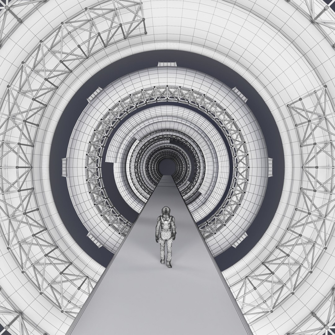 Space Bridge 3D Model – High Poly Sci-Fi Asset, FBX, OBJ - View 6