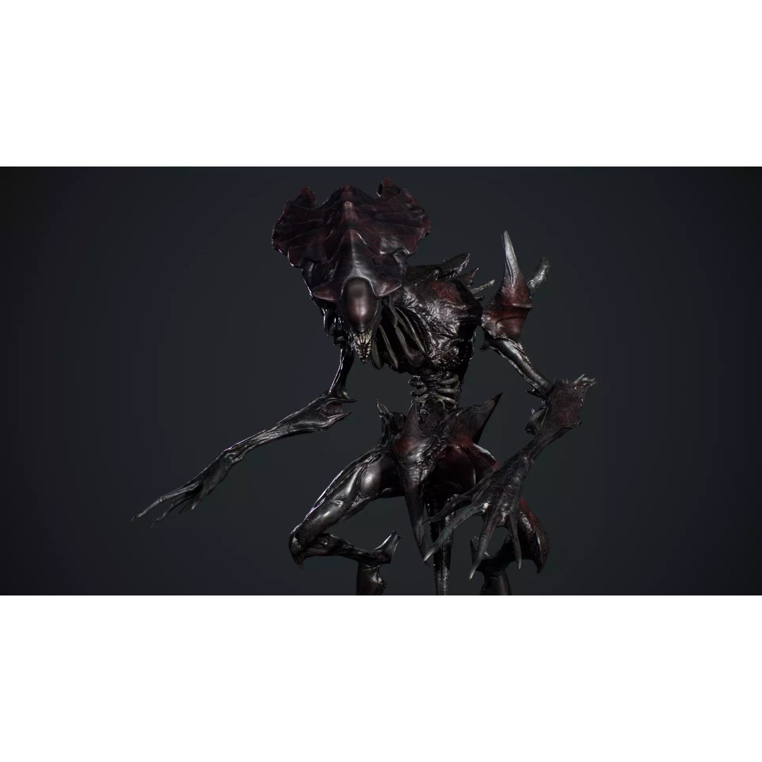 Alien Monster 6 3D Model – Low Poly Rigged Character with Animations - View 11