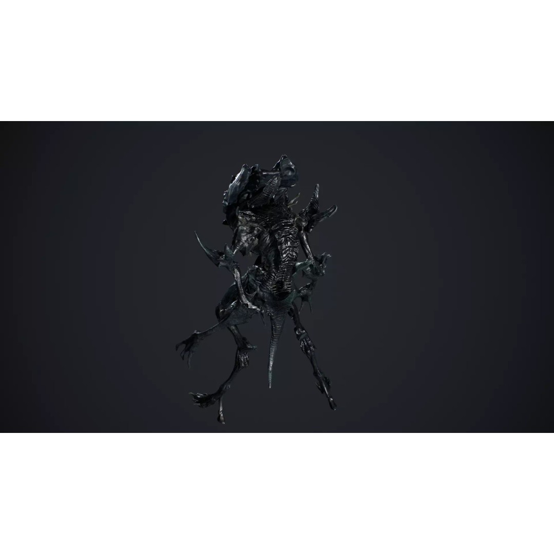 Alien Monster 6 3D Model – Low Poly Rigged Character with Animations - View 12