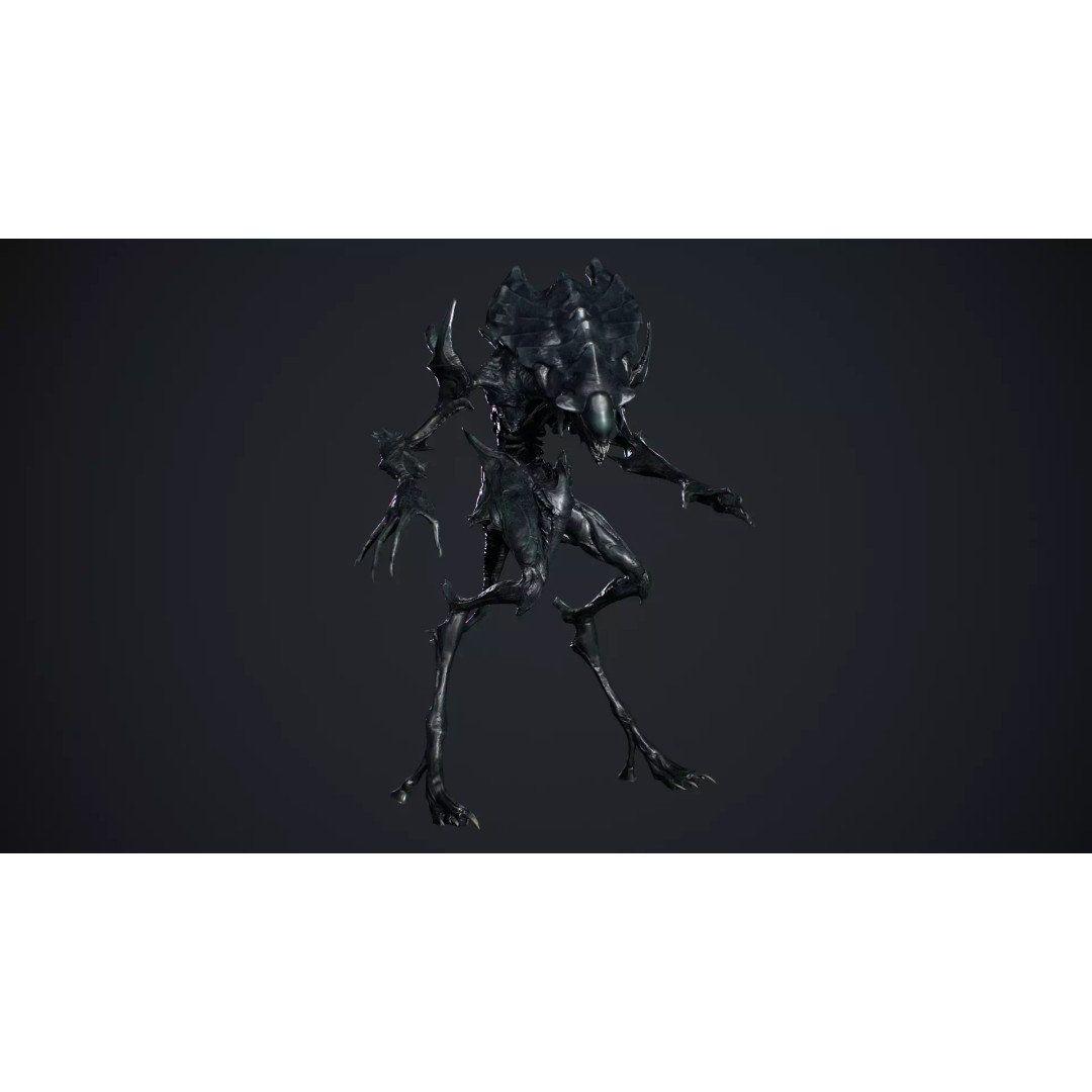 Alien Monster 6 3D Model – Low Poly Rigged Character with Animations - View 14
