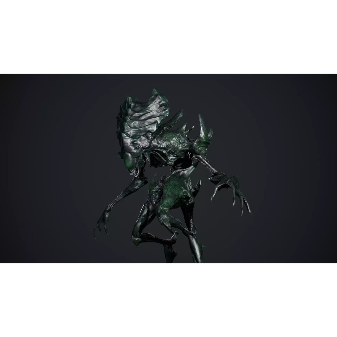 Alien Monster 6 3D Model – Low Poly Rigged Character with Animations - View 17
