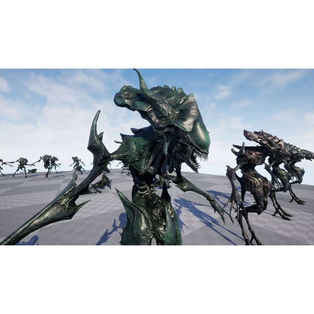 Alien Monster 6 3D Model – Low Poly Rigged Character with Animations - View 18