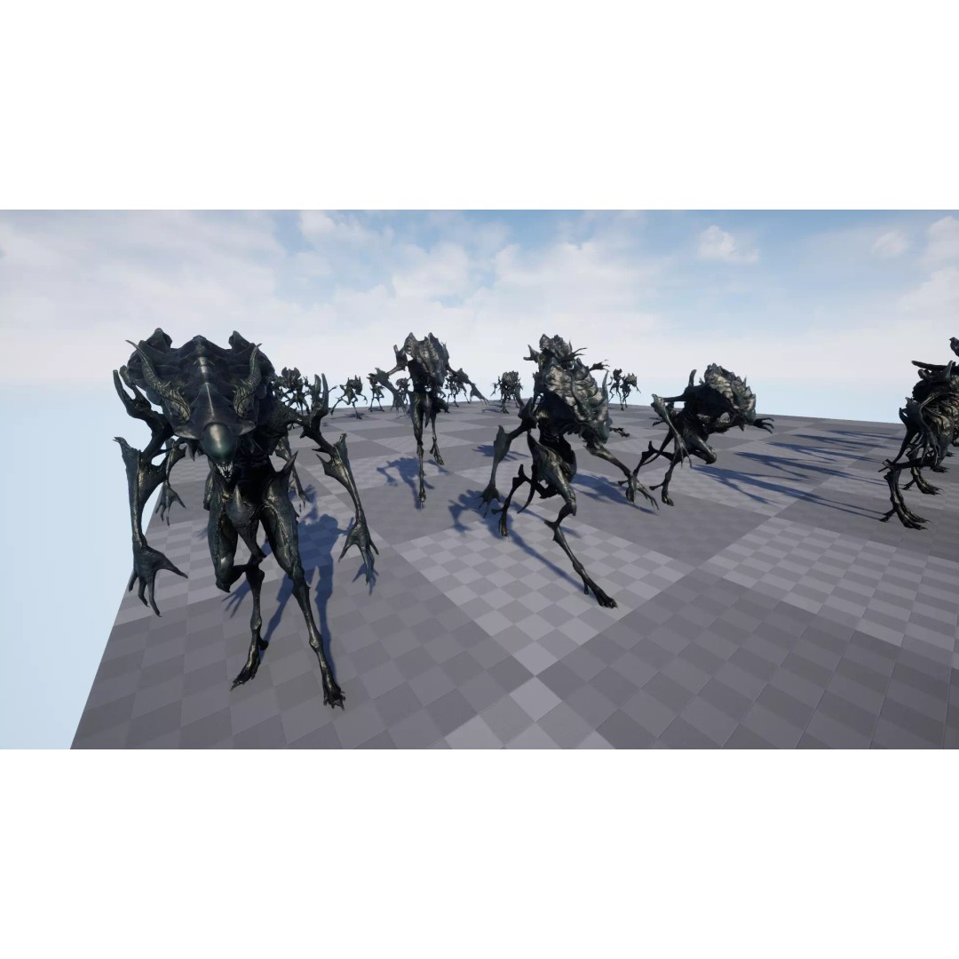 Alien Monster 6 3D Model – Low Poly Rigged Character with Animations - View 20