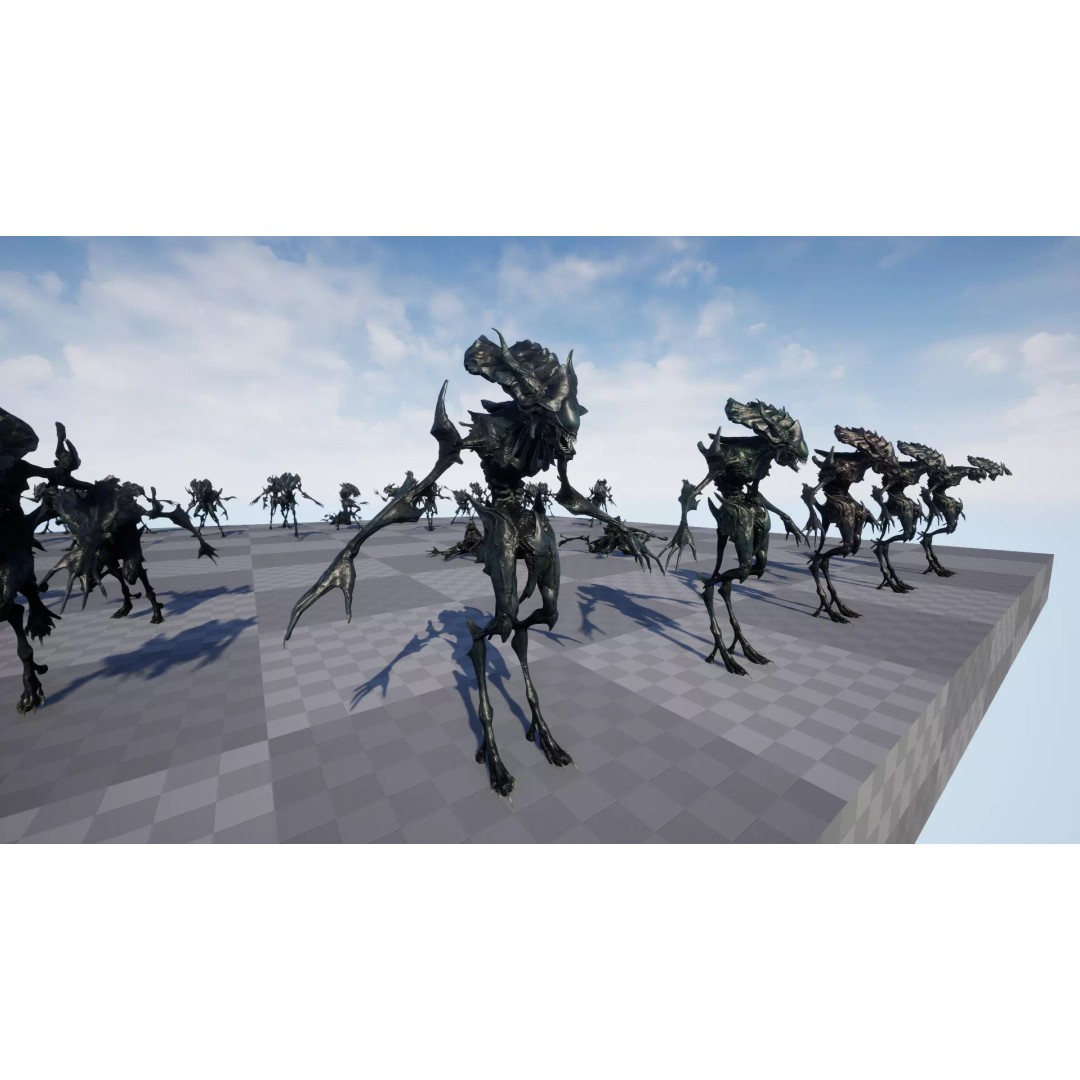 Alien Monster 6 3D Model – Low Poly Rigged Character with Animations - View 21