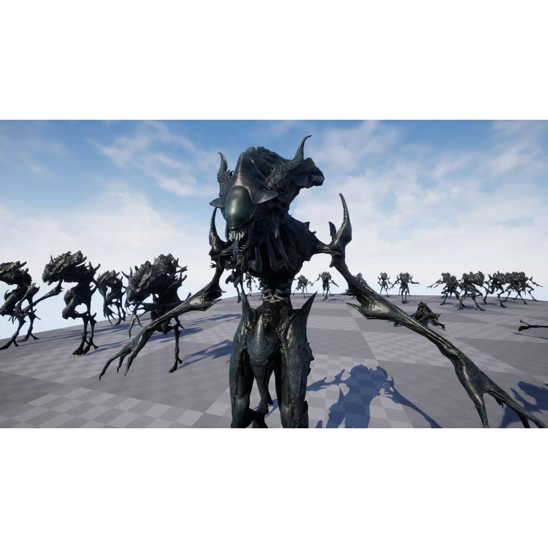 Alien Monster 6 3D Model – Low Poly Rigged Character with Animations - View 22