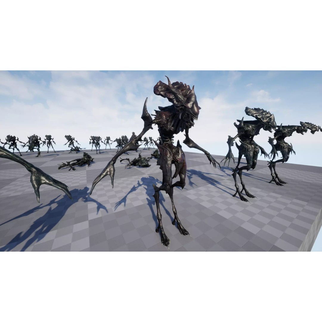 Alien Monster 6 3D Model – Low Poly Rigged Character with Animations - View 24