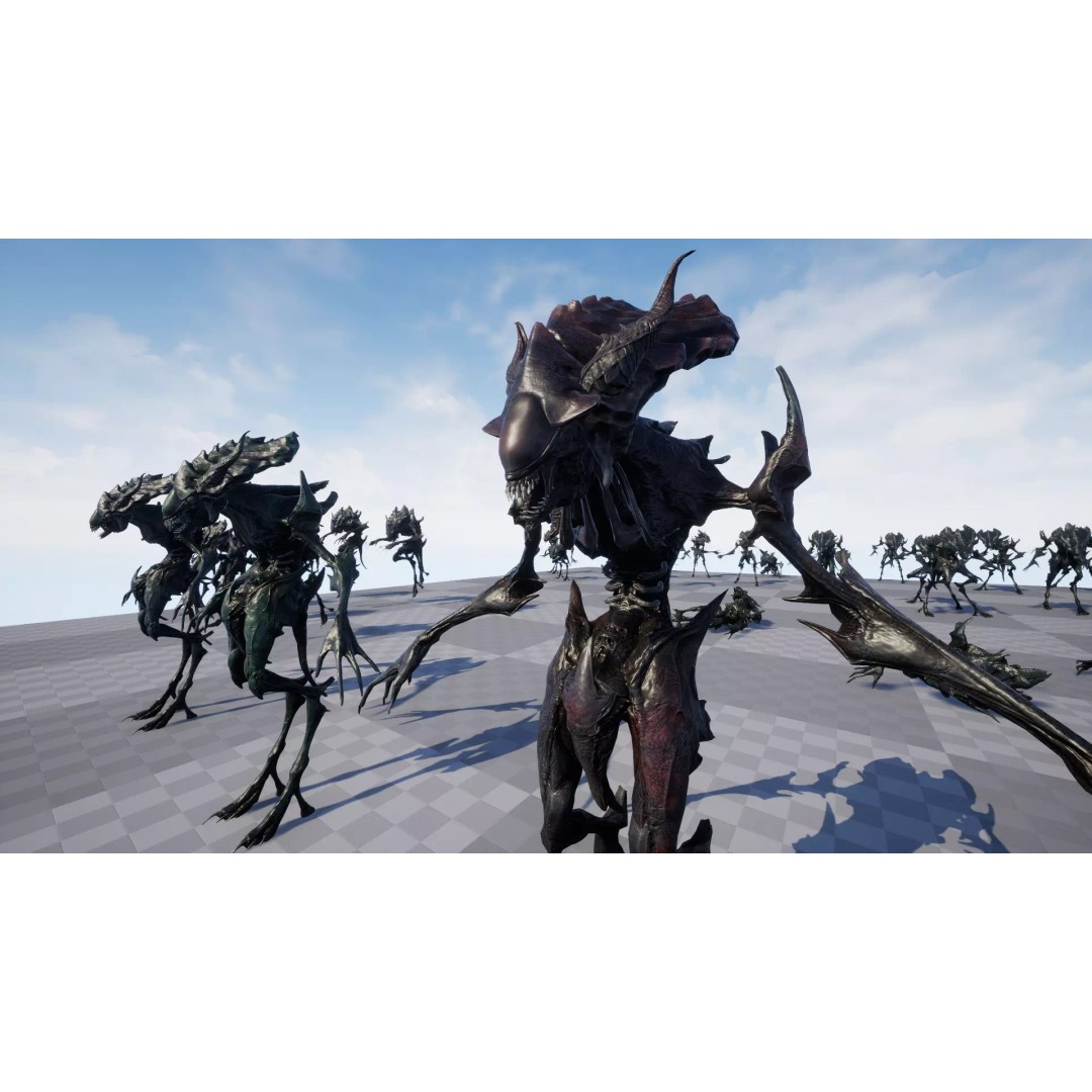 Alien Monster 6 3D Model – Low Poly Rigged Character with Animations - View 25