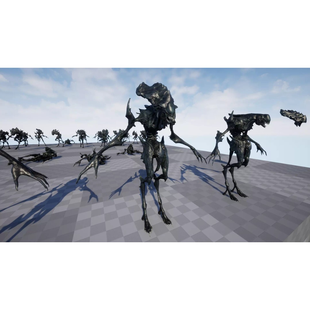 Alien Monster 6 3D Model – Low Poly Rigged Character with Animations - View 26