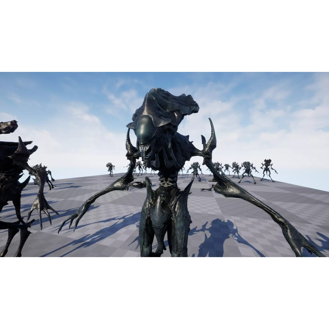 Alien Monster 6 3D Model – Low Poly Rigged Character with Animations - View 27