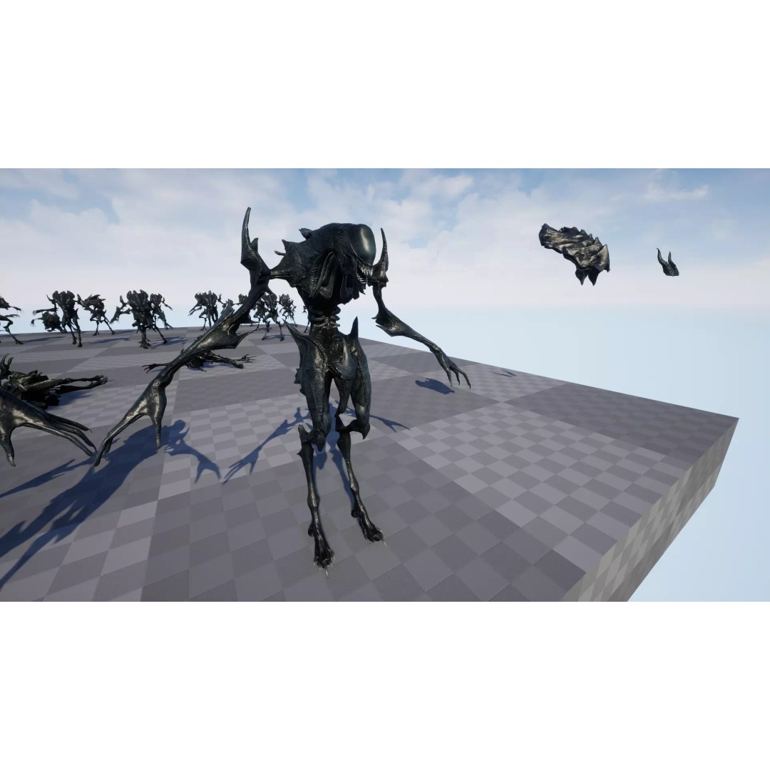 Alien Monster 6 3D Model – Low Poly Rigged Character with Animations - View 28