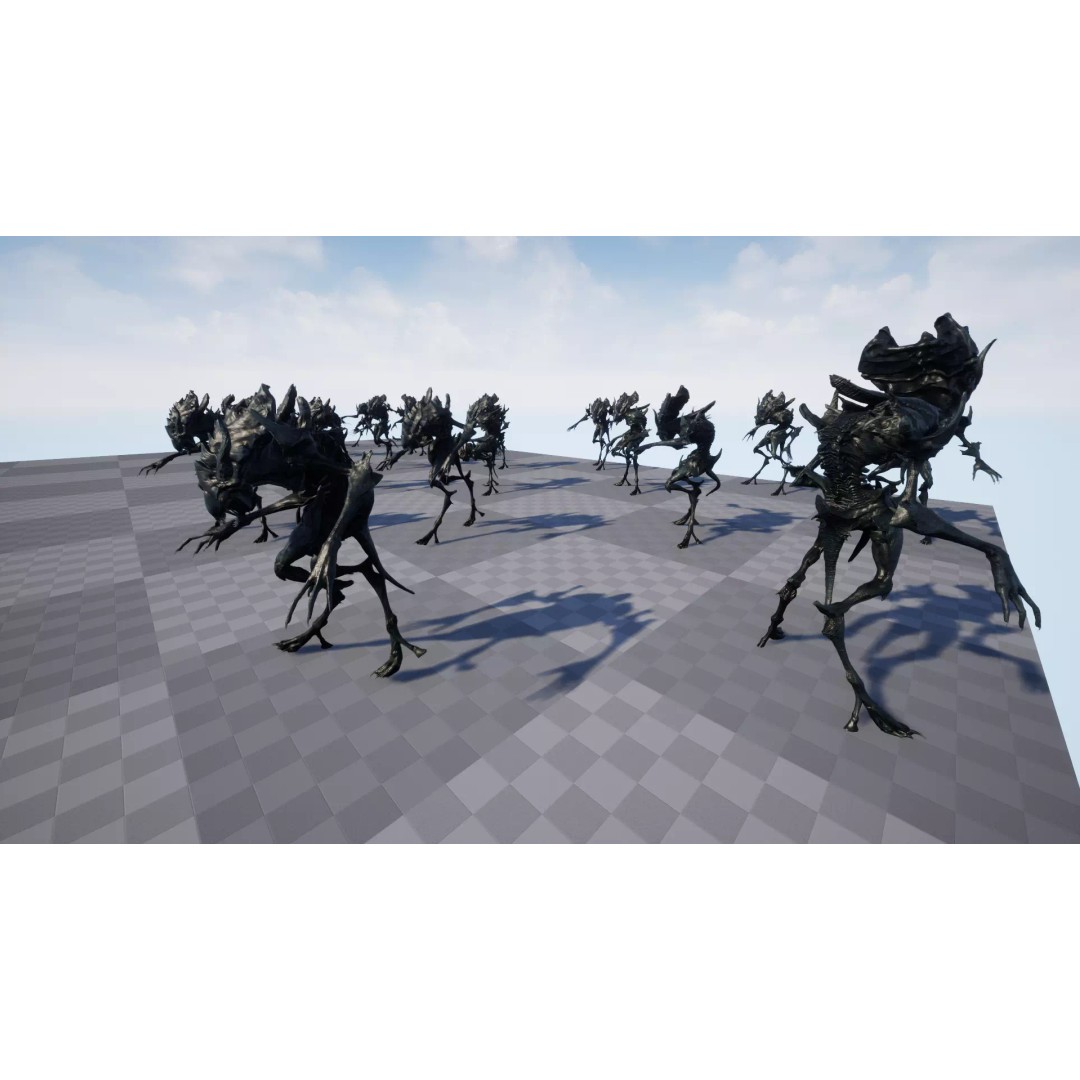 Alien Monster 6 3D Model – Low Poly Rigged Character with Animations - View 30