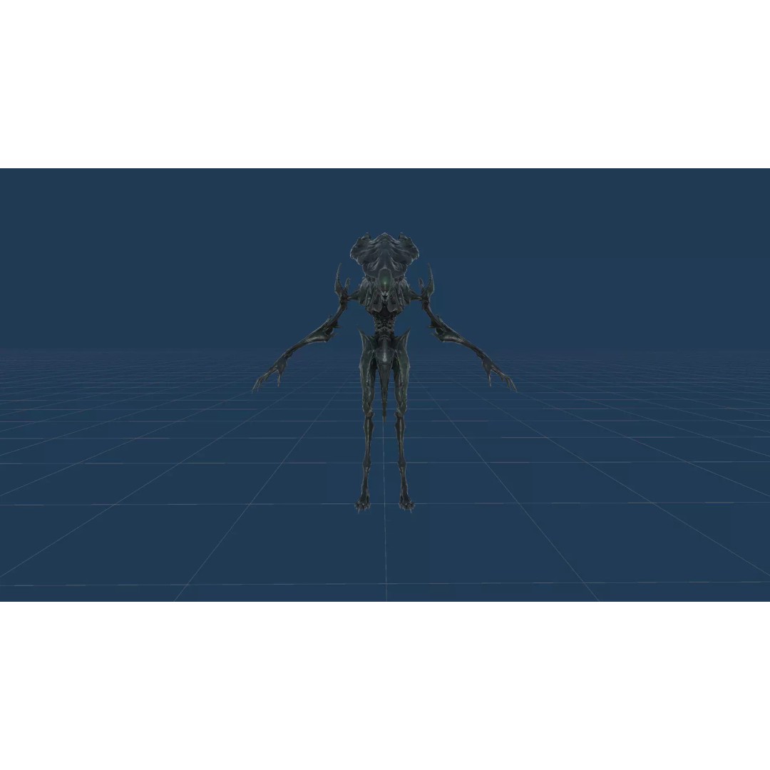 Alien Monster 6 3D Model – Low Poly Rigged Character with Animations - View 32