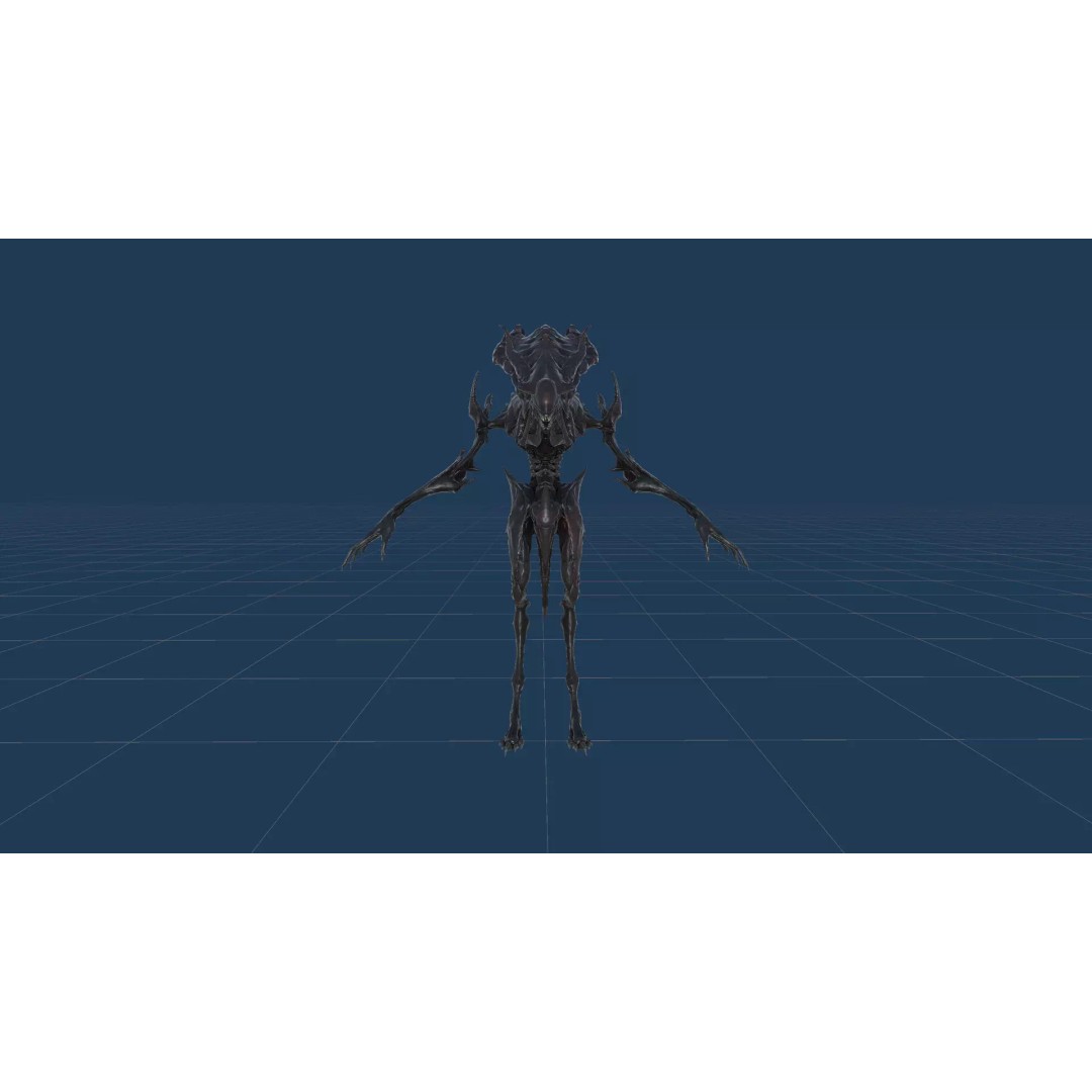 Alien Monster 6 3D Model – Low Poly Rigged Character with Animations - View 34