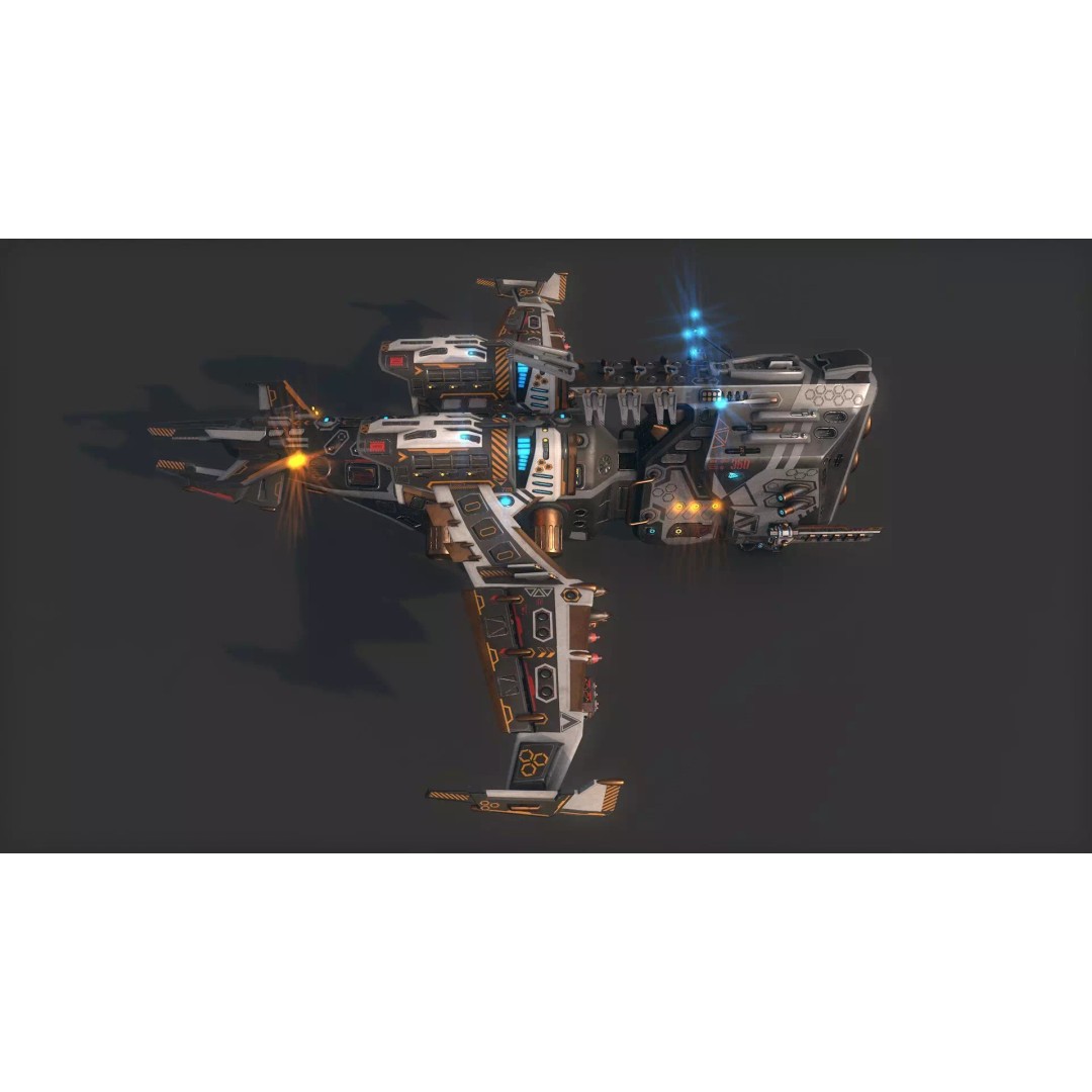 Spacecraft 01 3D Model – Low Poly Modular Pack, Game Ready, FBX