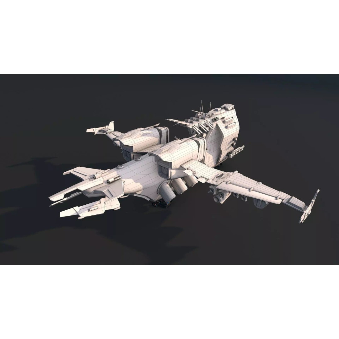 Spacecraft 01 3D Model – Low Poly Modular Pack, Game Ready, FBX - View 10