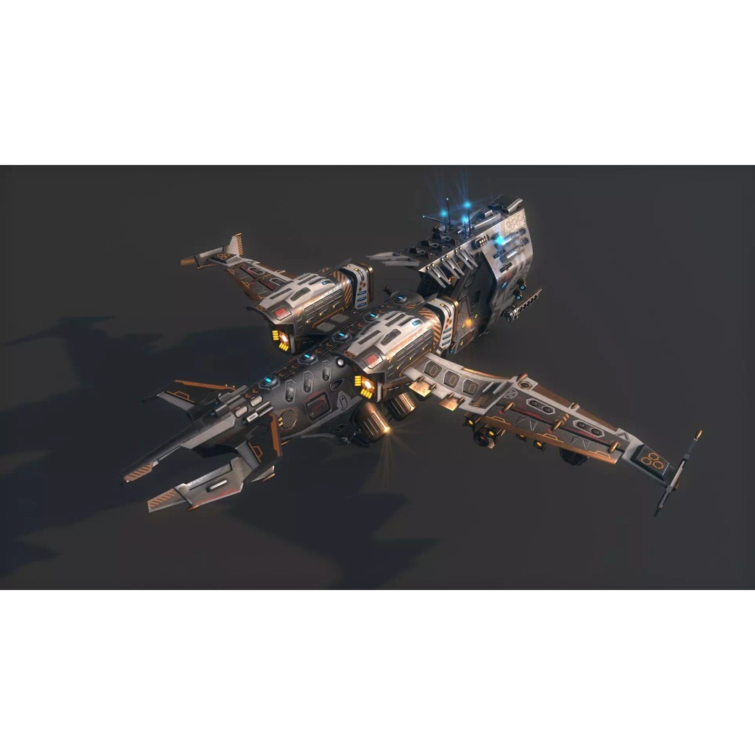 Spacecraft 01 3D Model – Low Poly Modular Pack, Game Ready, FBX - View 11