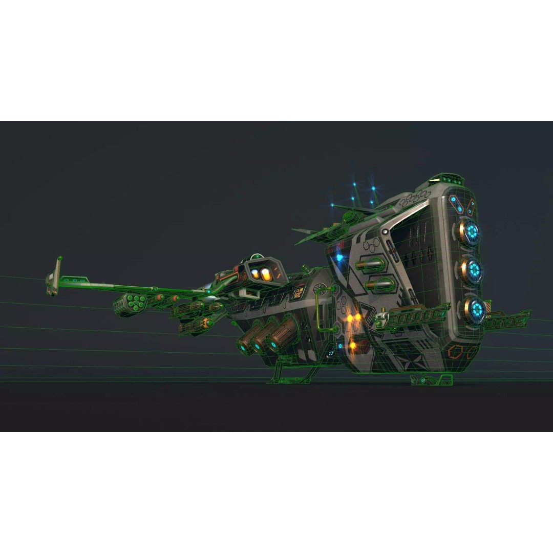 Spacecraft 01 3D Model – Low Poly Modular Pack, Game Ready, FBX - View 8
