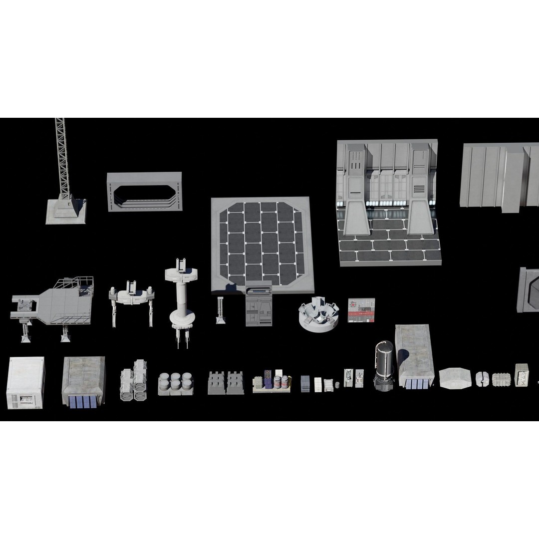Star Wars Galactic Empire 3D Model – Low Poly Vehicle Kitbash, FBX, OBJ, Blender - View 8