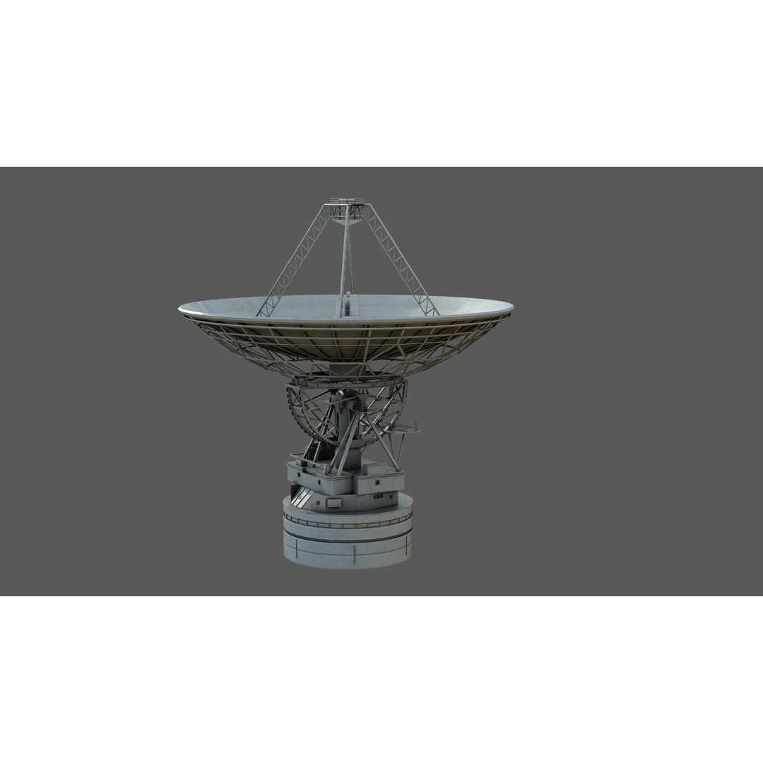 Deep Space Network Antenna 3D Model – Low Poly PBR Game Asset, FBX
