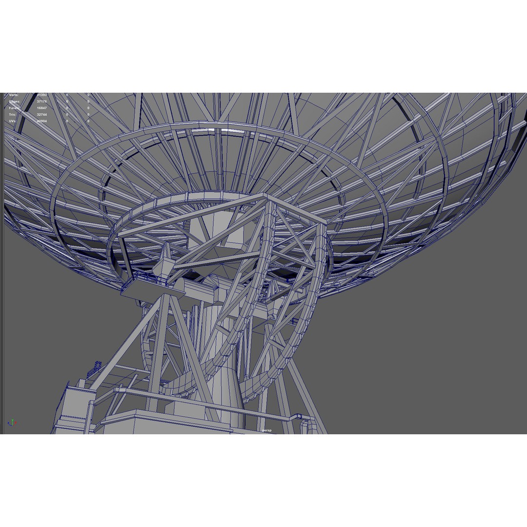 Deep Space Network Antenna 3D Model – Low Poly PBR Game Asset, FBX - View 11