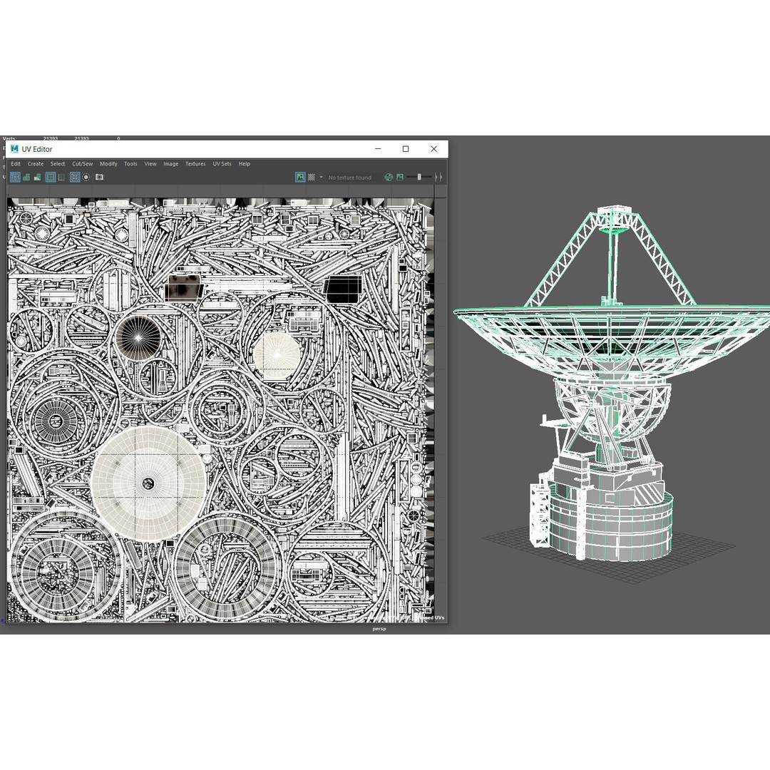 Deep Space Network Antenna 3D Model – Low Poly PBR Game Asset, FBX - View 12