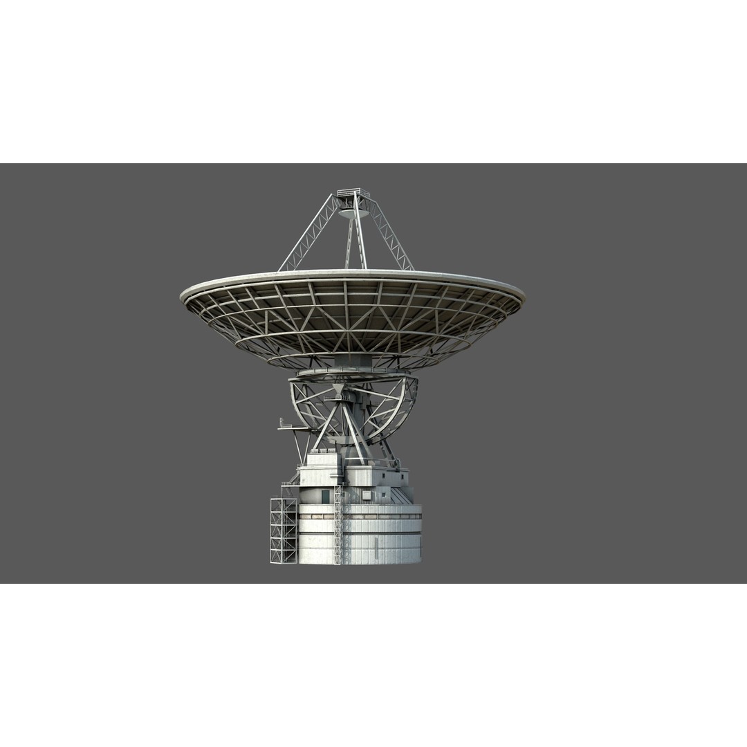 Deep Space Network Antenna 3D Model – Low Poly PBR Game Asset, FBX - View 13