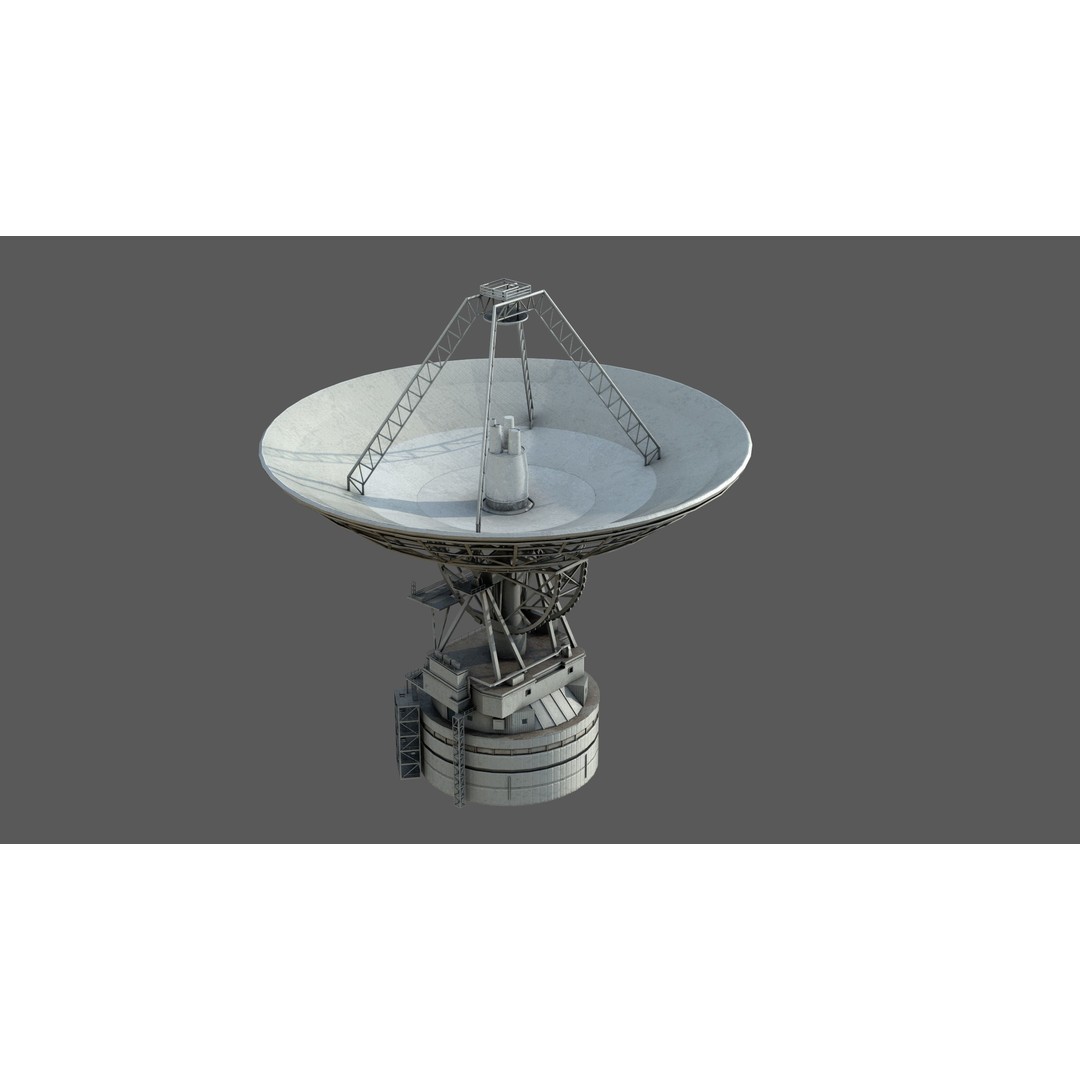 Deep Space Network Antenna 3D Model – Low Poly PBR Game Asset, FBX - View 14