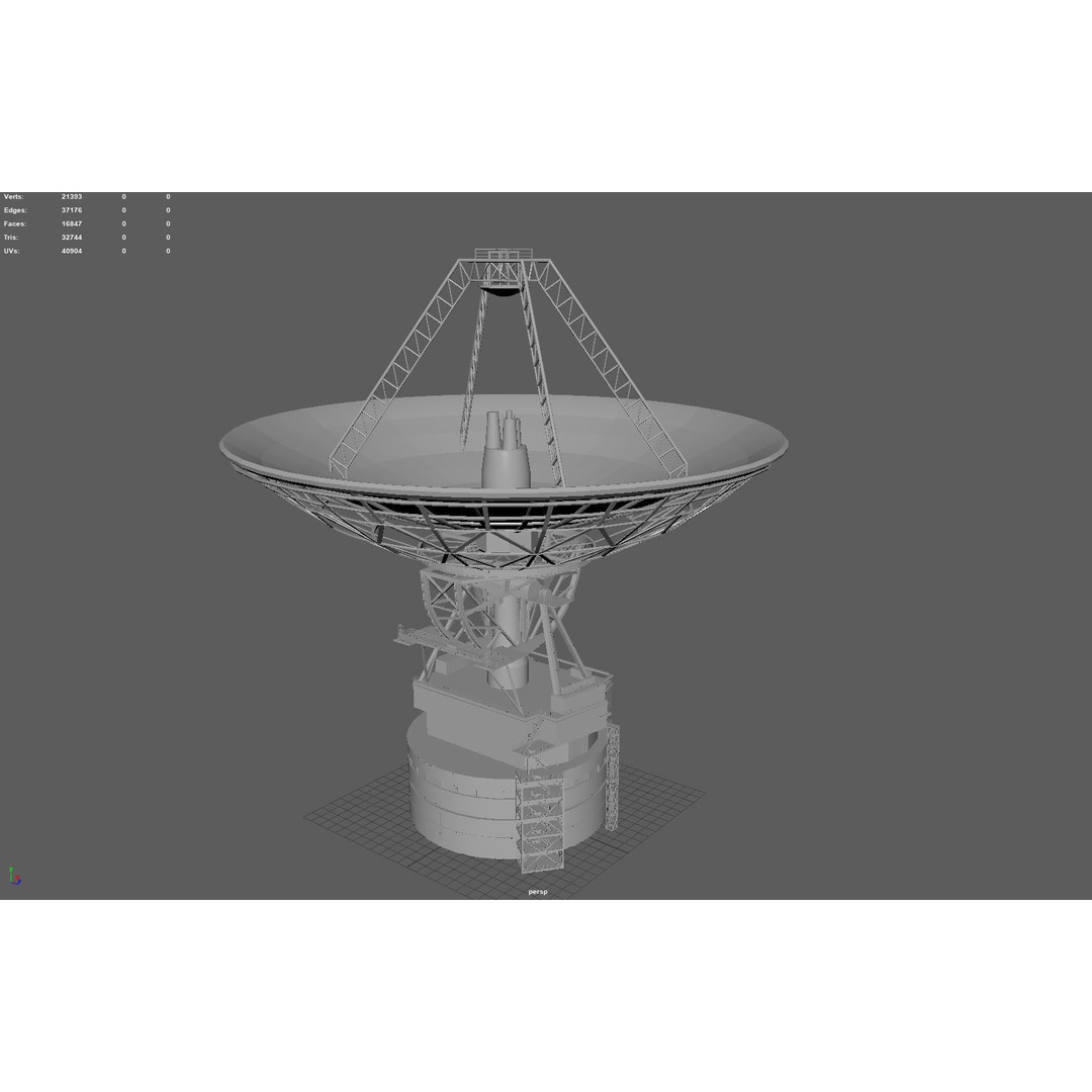 Deep Space Network Antenna 3D Model – Low Poly PBR Game Asset, FBX - View 5