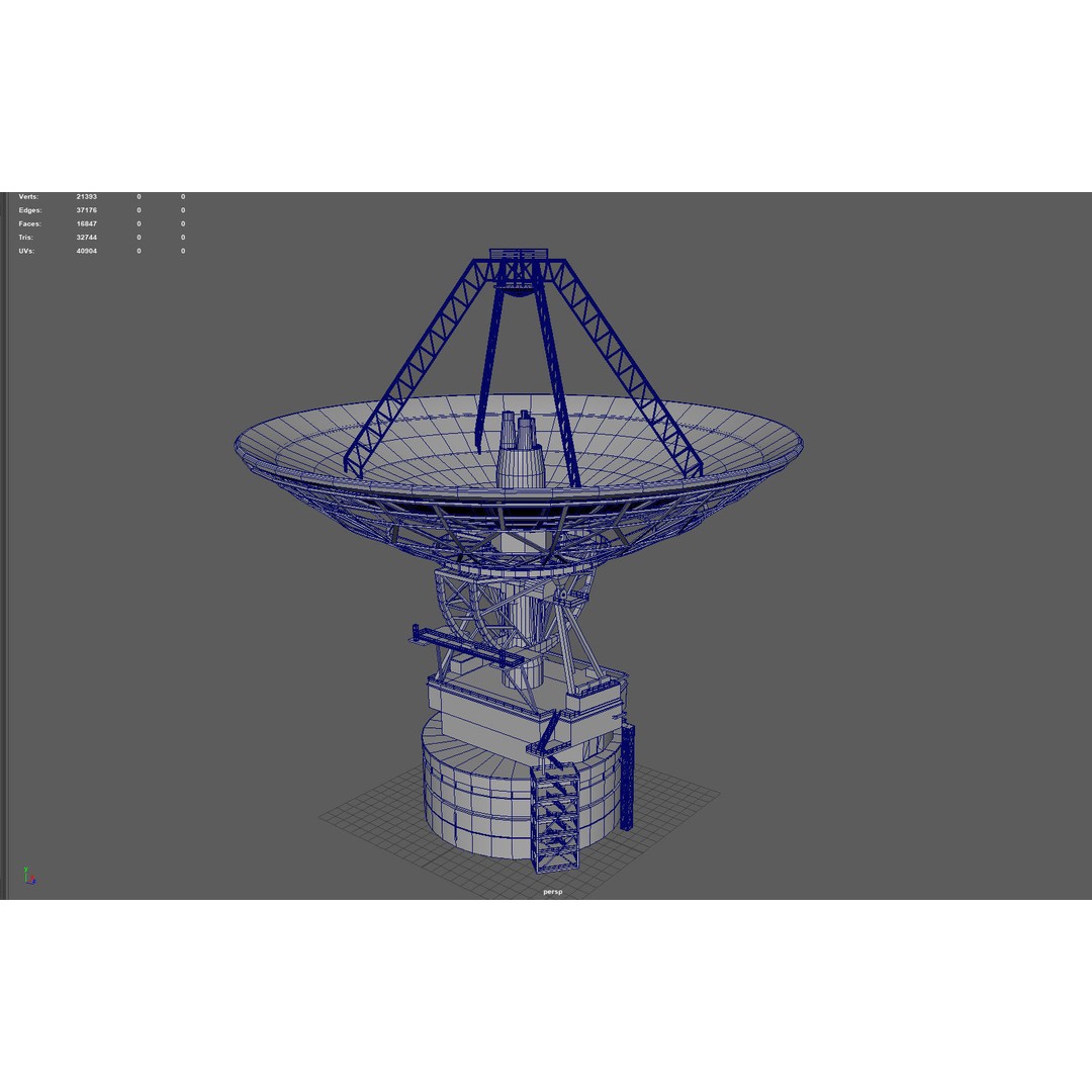 Deep Space Network Antenna 3D Model – Low Poly PBR Game Asset, FBX - View 6
