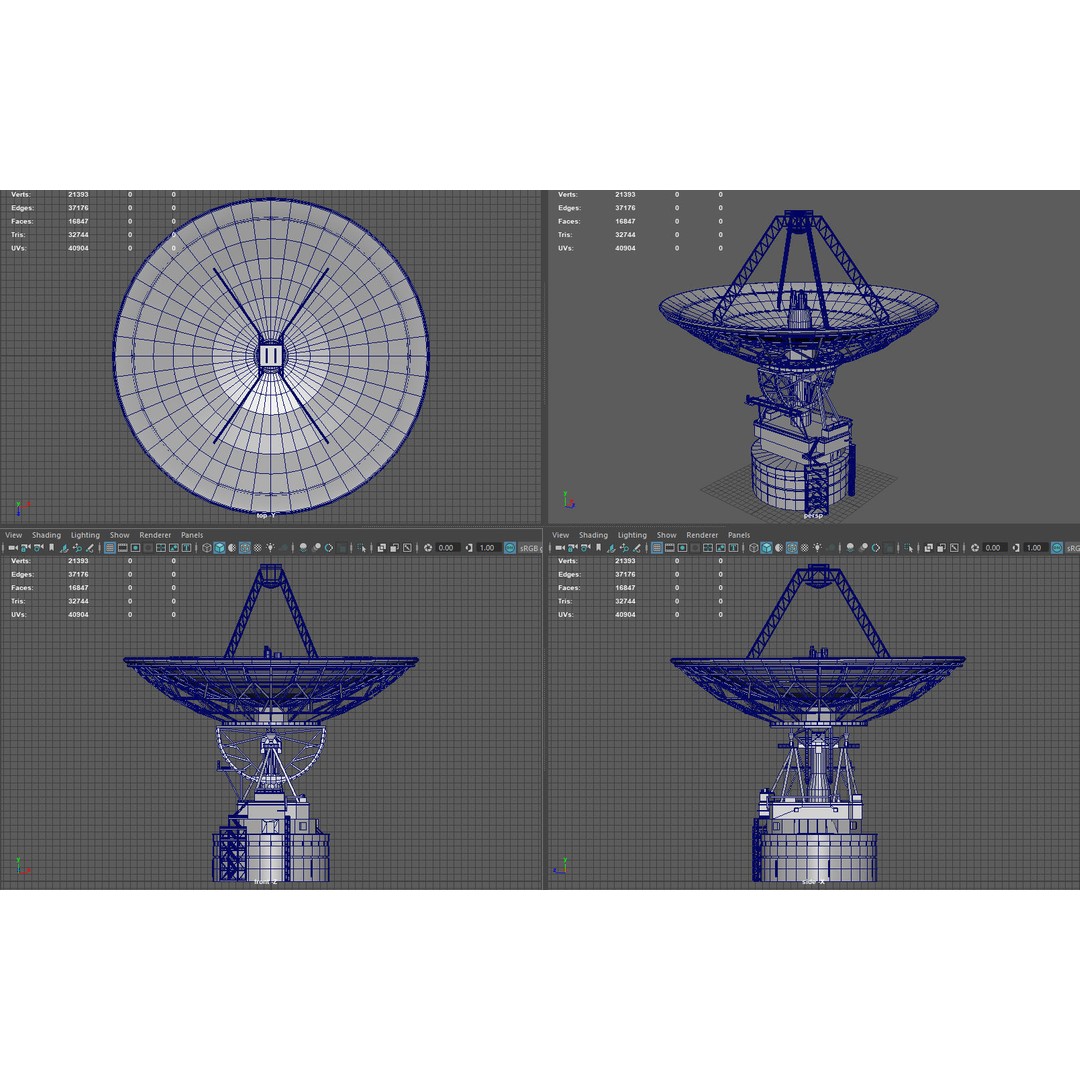 Deep Space Network Antenna 3D Model – Low Poly PBR Game Asset, FBX - View 9