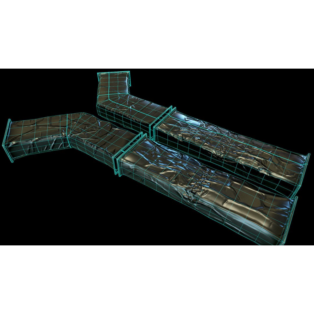 Modular Sci-Fi Corridor 3D Model – Low Poly Game Asset, FBX, PBR Textures - View 24
