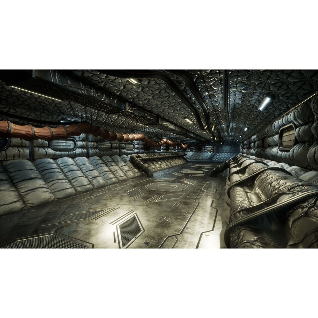 Modular Sci-Fi Corridor 3D Model – Low Poly Game Asset, FBX, PBR Textures - View 5