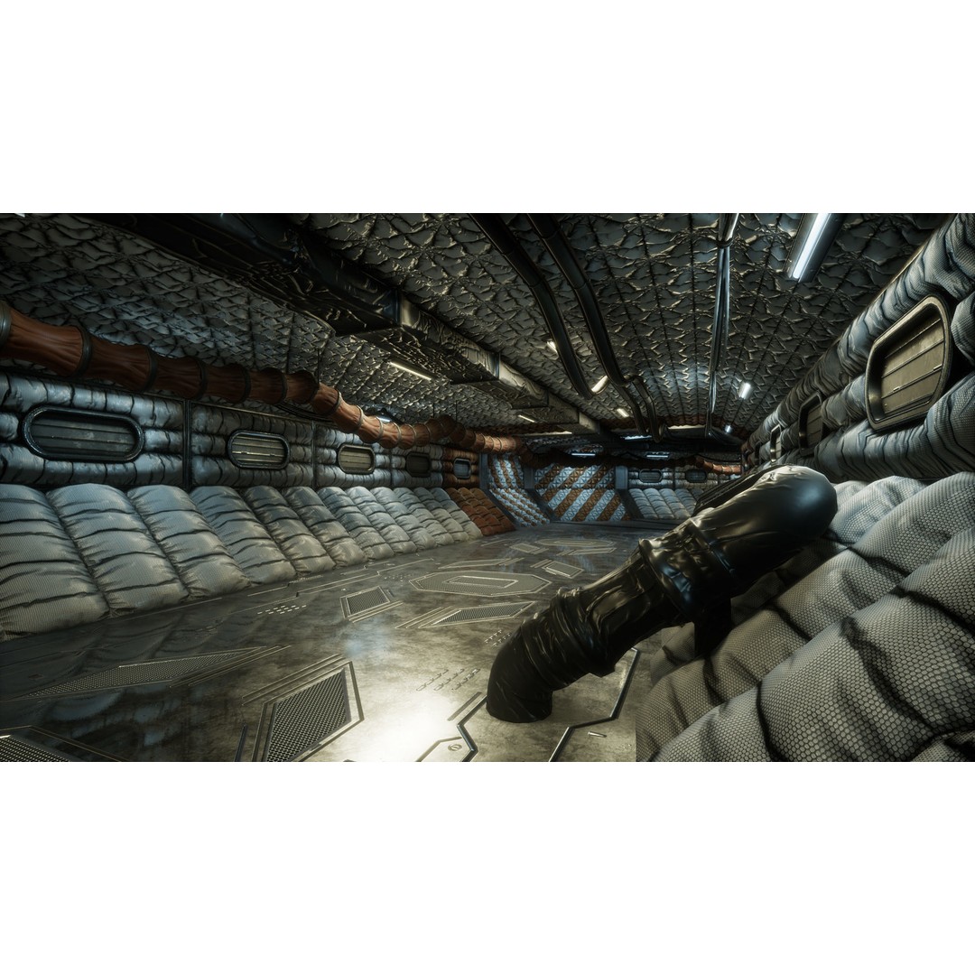 Modular Sci-Fi Corridor 3D Model – Low Poly Game Asset, FBX, PBR Textures - View 8