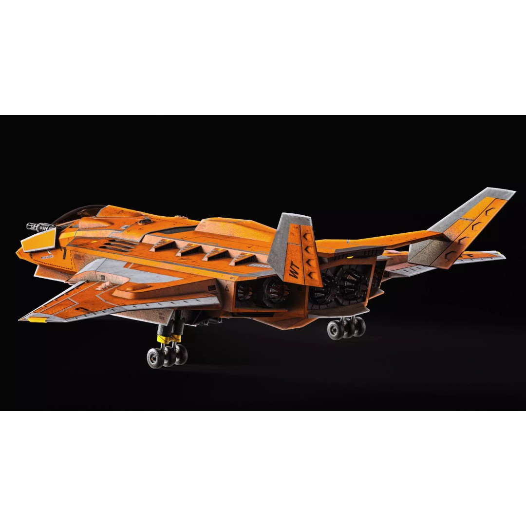 Jet Fighter 3D Model – Low Poly Game Ready Aircraft, FBX, Blender - View 3
