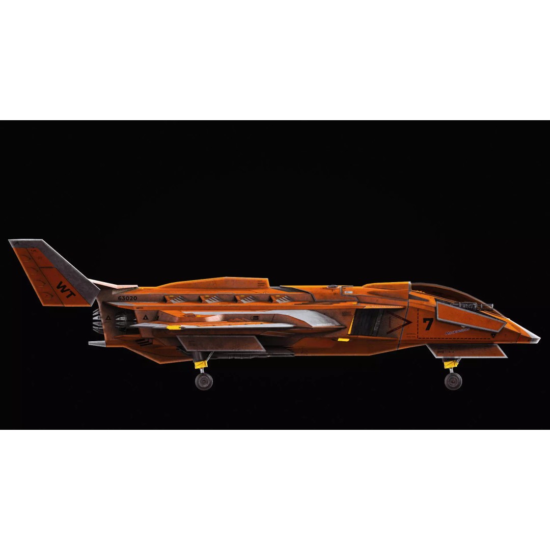 Jet Fighter 3D Model – Low Poly Game Ready Aircraft, FBX, Blender - View 5