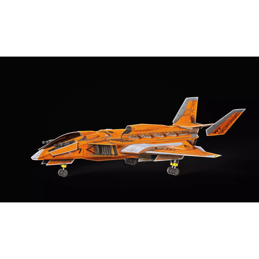 Jet Fighter 3D Model – Low Poly Game Ready Aircraft, FBX, Blender - View 9