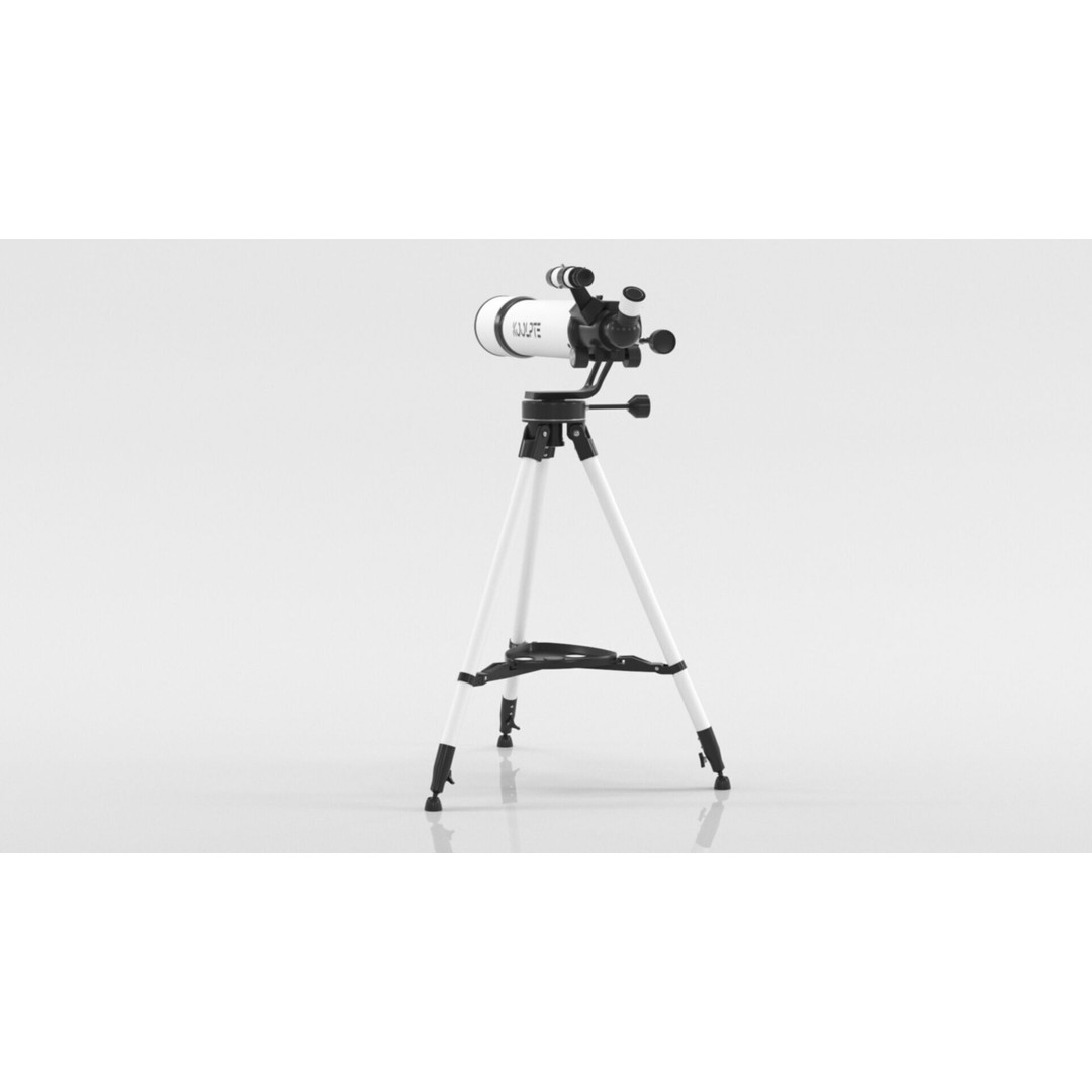Telescope 3D Model – Low Poly PBR Asset for Games and Education - View 11