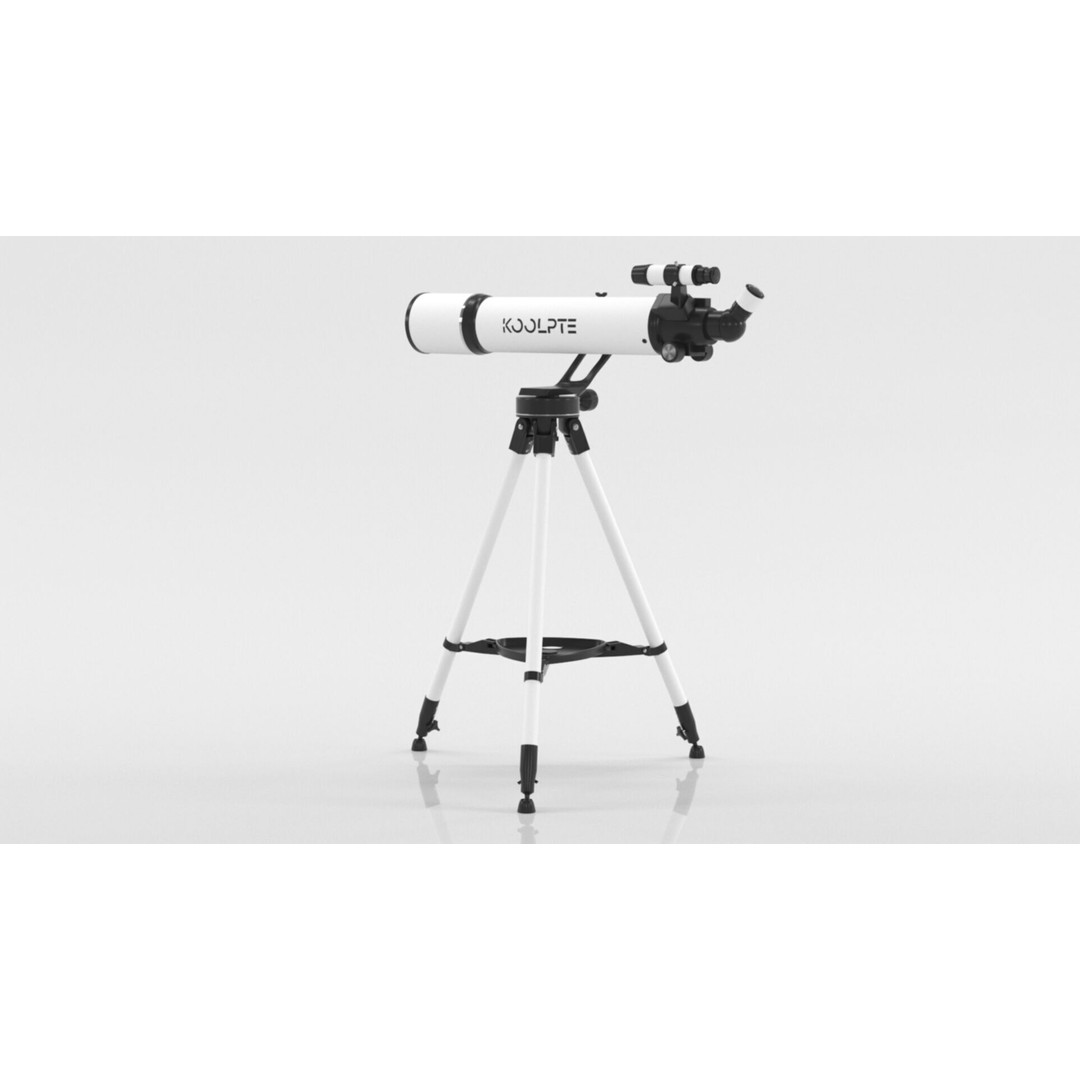 Telescope 3D Model – Low Poly PBR Asset for Games and Education - View 12