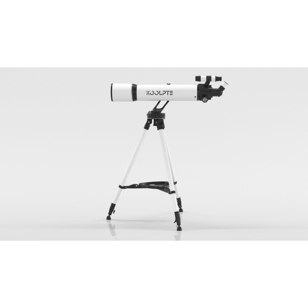 Telescope 3D Model – Low Poly PBR Asset for Games and Education - View 13
